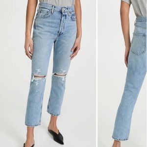 Agolde Riley whiplash slim straight jean